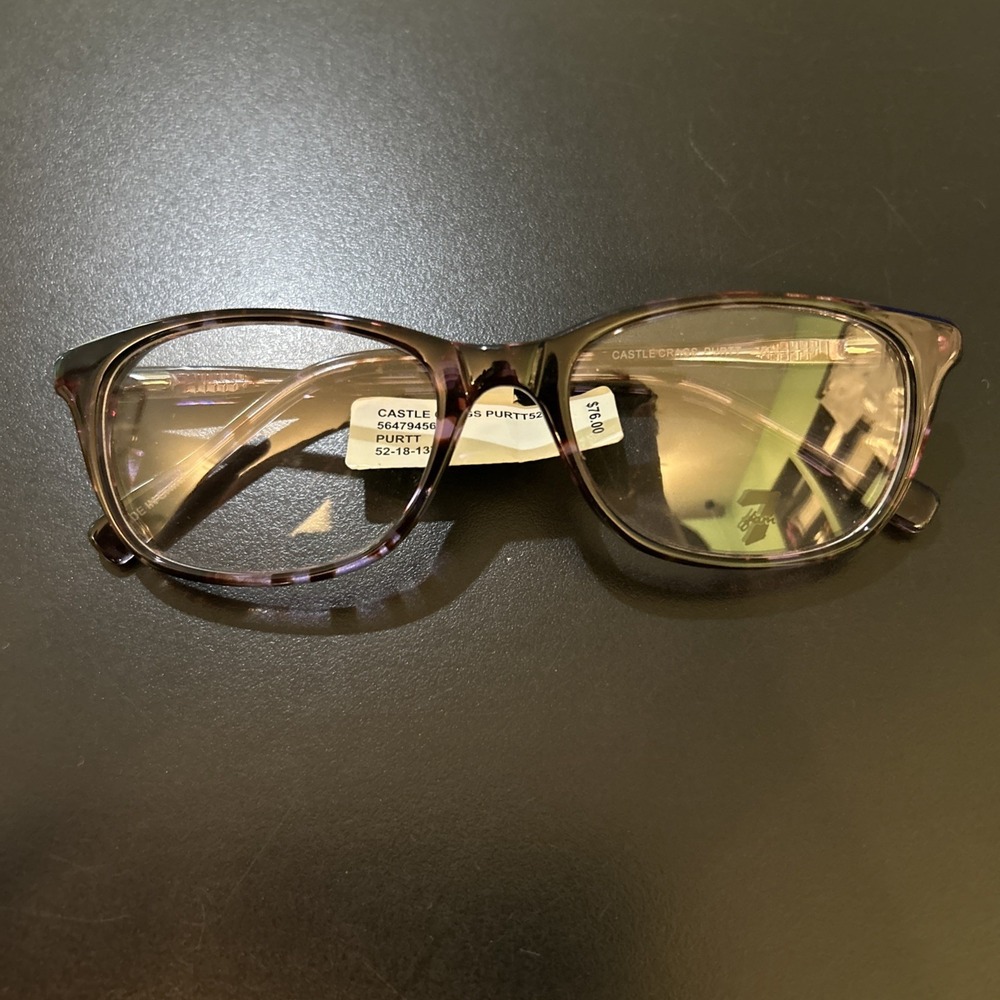 7 FOR ALL MANKIND Women's Castle Crags Purple 52-18-137 Eyeglass Frames Only
